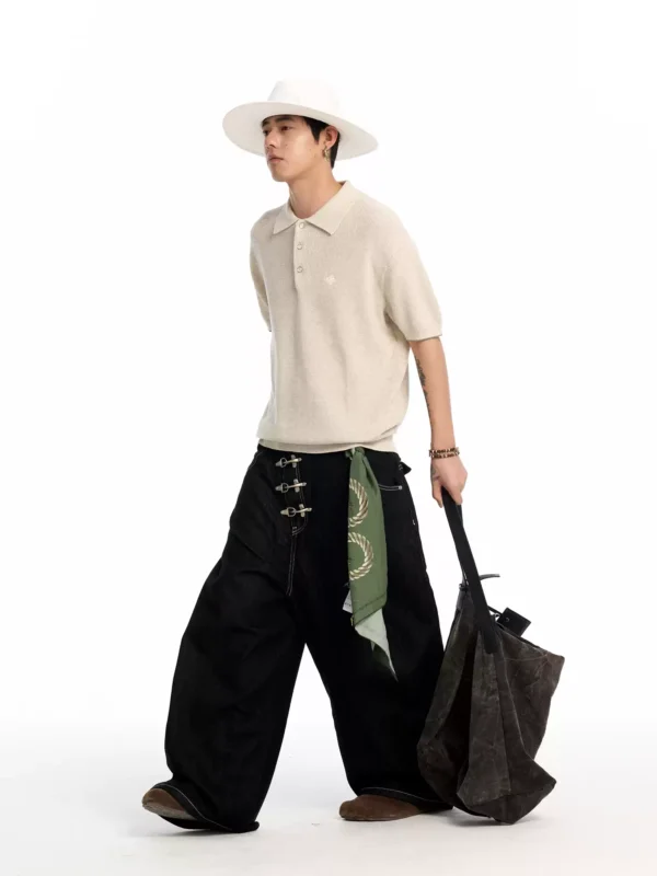 O1CN01OHSdtM1hdubMQNiie_2211768274301.jpg_q50.jpg_.webp CoosRetro老钱风亚麻短袖T恤男生夏季情侣莱赛尔针织衫polo领上衣