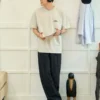 714street日系复古轻薄格子直筒长裤2025春秋季纯棉宽松休闲裤男