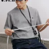 VMH重磅纯棉T恤2026春夏新款男装字母印绣花短袖圆领休闲套头上衣