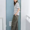 O1CN01aEWwQ32CiGT42eX7c_631498507.jpg_q50.jpg_.webp 714street轻薄蓝白条纹短袖T恤男2026夏季圆领微宽松落肩撞色上衣