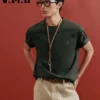 VMH重磅纯棉T恤2026春夏新款男装字母印绣花短袖圆领休闲套头上衣