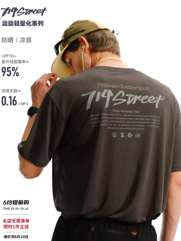 O1CN01q0Egb41CXGmeOZye2_2200972470090.jpg_q50.jpg_.webp 莱赛尔雪花棉714street夏季凉感防晒复古运动短袖 轻薄印花T恤男