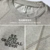 WOODSOON短袖T恤男士夏季美式字母解构线条宽松百搭宽松半袖上衣