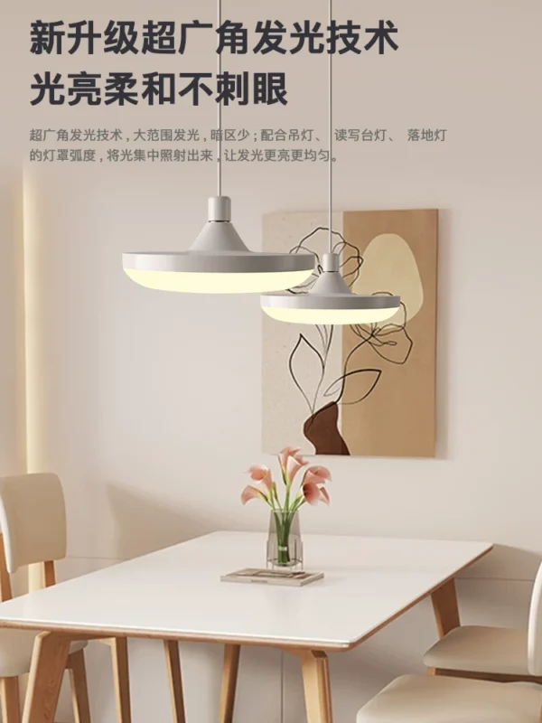 全光谱led灯泡超亮节能卧室护眼灯E27螺口吸顶灯照明灯客厅飞碟灯
