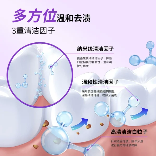 英国普斯特去渍亮白牙膏薄荷香型无氟益生菌清新口气进口成人牙膏