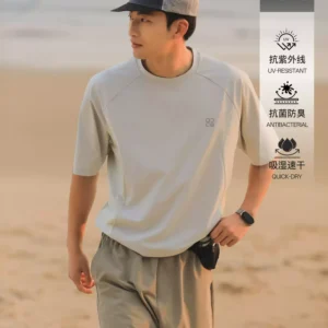 O1CN01yCpv6y22cdRagARN7_1129747141.jpg_q50.jpg_.webp 吕小虎ACTUP 2026新款抗紫外线速干T恤男士拼接运动短袖圆领上衣