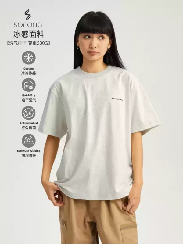 wassuphouset恤凉感印花短袖男装宽松纯色上衣潮牌圆领情侣装